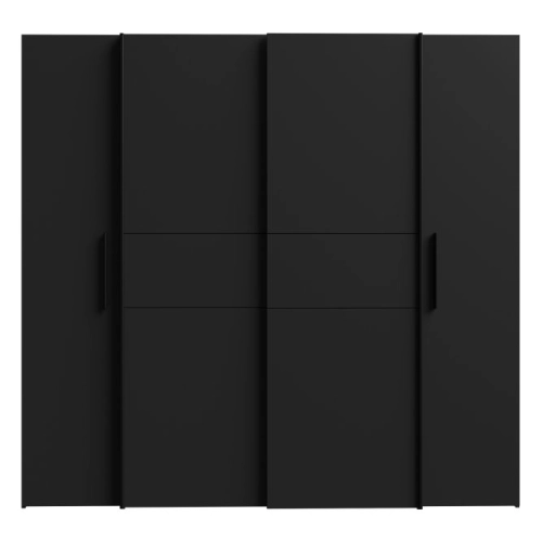 Szafa ubraniowa 200 cm Czarny / Biały